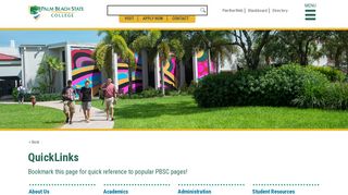 QuickLinks - Palm Beach State College