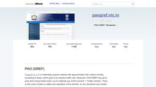 Paogref.nic.in website. PAO (GREF).