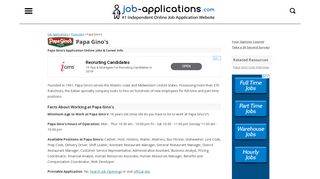 Papa Gino's Application, Jobs & Careers Online - Job-Applications.com