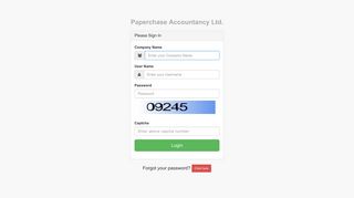 Paperchase Accountancy Ltd -Login Module