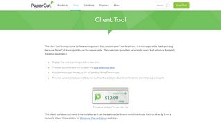 Client Tool - PaperCut
