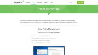 Manage Printing - PaperCut