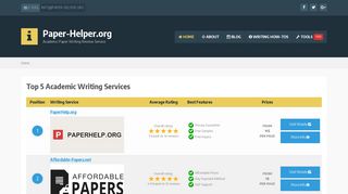 Paper Help for Students. Reputable Essay Writing Services Reviews