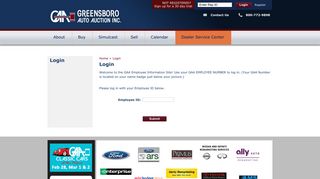 Employee Login - Greensboro Auto Auction