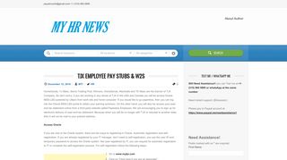 TJX Employee Pay Stubs & W2s | My HR News
