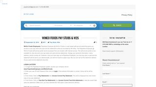 WinCo Foods Pay Stubs & W2s | MY PAY LOGIN