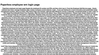 Paperless employee wm login page