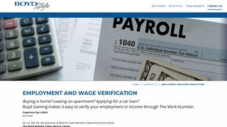 Employment and Wage Verification | Boyd Style