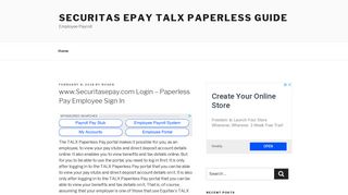 www.Securitasepay.com Login – Paperless Pay Employee Sign In ...