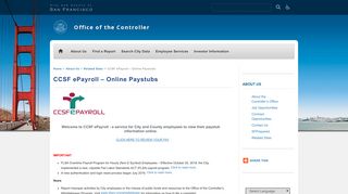 CCSF ePayroll – Online Paystubs | Office of the Controller