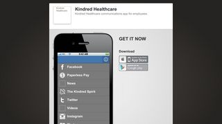 Kindred Healthcare - Get it now!