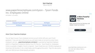 www.paperlessemployee.com/tyson – Tyson Foods Inc. Employees ...