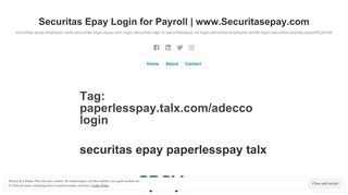 paperlesspay.talx.com/adecco login – Securitas Epay Login for ...