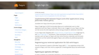 Single Sign On - Papyrs
