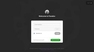 Paradox Accounts: Login