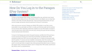 How Do You Log in to the Paragon EPay System? | Reference.com