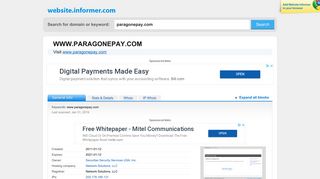 paragonepay.com at Website Informer. Visit Paragonepay.