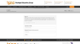 Login - Paralegal Education Group