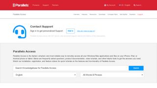 Parallels Access Support