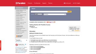 KB Parallels: Getting Started with Parallels Access