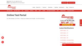 Online Test Portal - Paramount Coaching