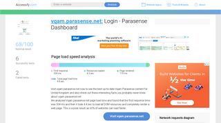 Access vqam.parasense.net. Login - Parasense Dashboard