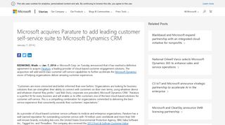 Microsoft acquires Parature to add leading customer self-service suite ...