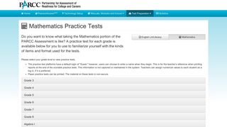 PARCC | Mathematics Practice Tests
