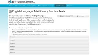 PARCC | English Language Arts/Literacy Practice Tests