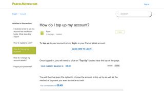 How do I top up my account? – English
