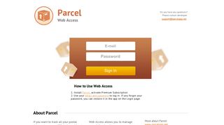 Parcel - Web Access