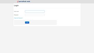 Parcelhub Web: Log in
