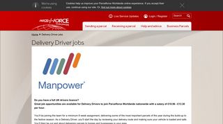 Delivery driver jobs | Parcelforce Worldwide