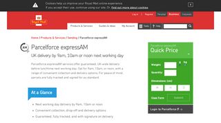 Parcelforce Express AM - Next Morning Delivery | Royal Mail Group Ltd
