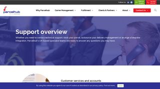 Support | Parcelhub Sales, IT, Customer Services and Accounts