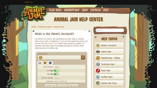 What is the Parent Account? – Animal Jam Help Center