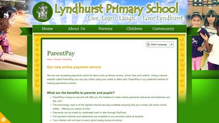 ParentPay | Lyndhurst Primary School
