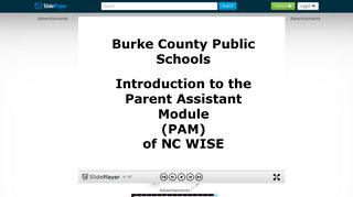 Burke County Public Schools Introduction to the Parent Assistant ...