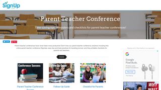 Parent Teacher Conference Planning Center: Ideas to ... - SignUp.com