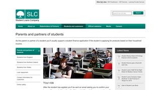 Parents and partners of students - Student Loans Company