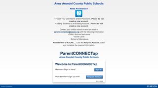 Welcome to ParentCONNECTxp - Anne Arundel County Public Schools