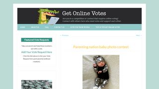 Parenting nation baby photo contest - Get Online Votes