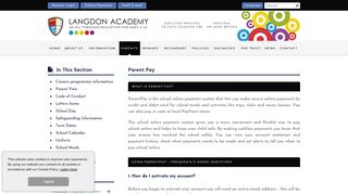 Langdon Academy - Parent Pay