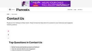 Contact Us - Parents Magazine