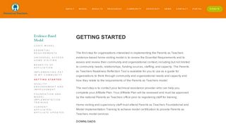 Getting Started — Parents as Teachers