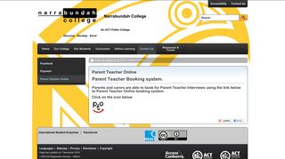 Parent Teacher Online - Narrabundah College