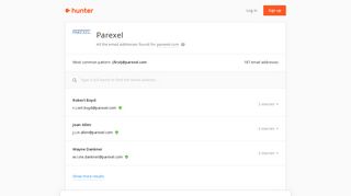 Parexel - email addresses & email format • Hunter - Hunter.io