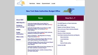 New York State Authorities Budget Office: Home Page