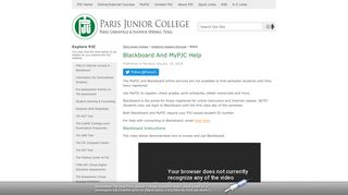 Blackboard And MyPJC Help - Paris Junior College | Affordable ...
