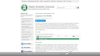 Logging in to MyPJC - Paris Junior College | Affordable Excellence